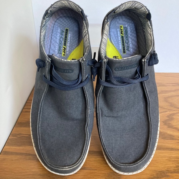 Skechers Mens Shoes Navy Blue Slip On Size 11 - Picture 2 of 13